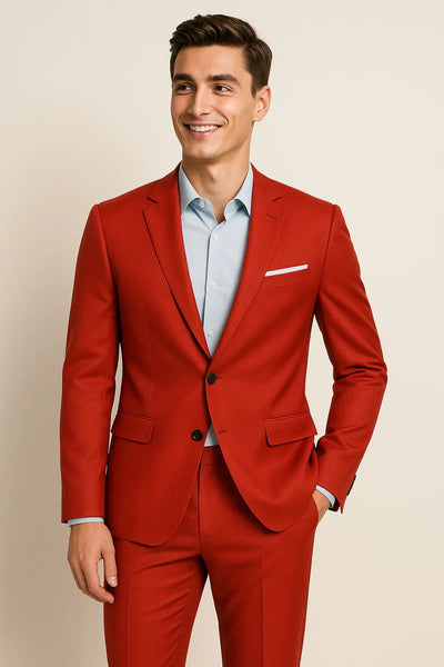 Costume Classique de Bureau pour Homme – Rouge