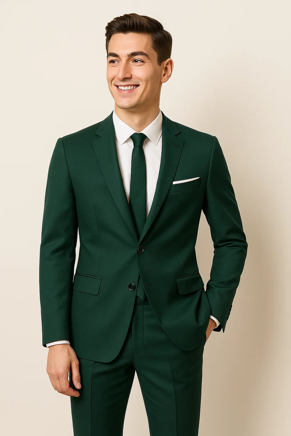 Costume Classique de Bureau pour Homme – Vert