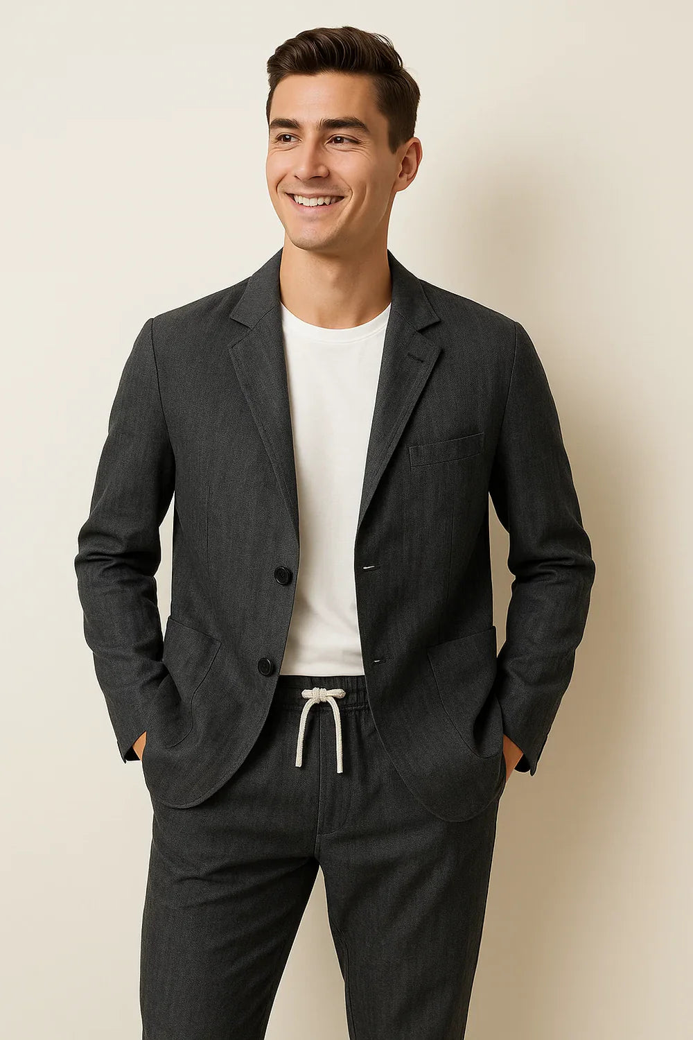 Ensemble d’été élégant pour hommes – Noir