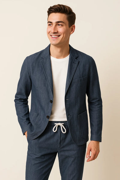 Ensemble d’été élégant pour hommes – Bleu