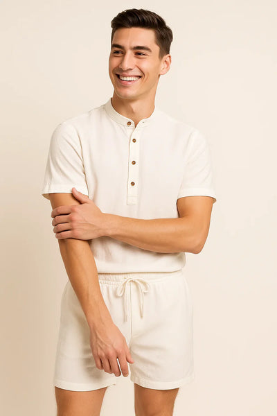Ensemble d’été élégant pour hommes – Blanc