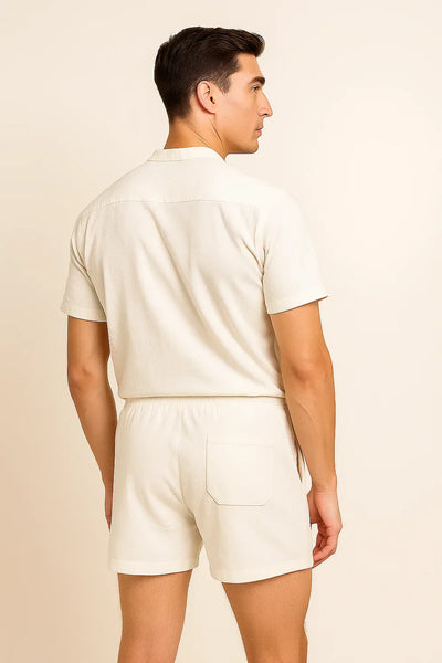 Ensemble d’été élégant pour hommes – Blanc