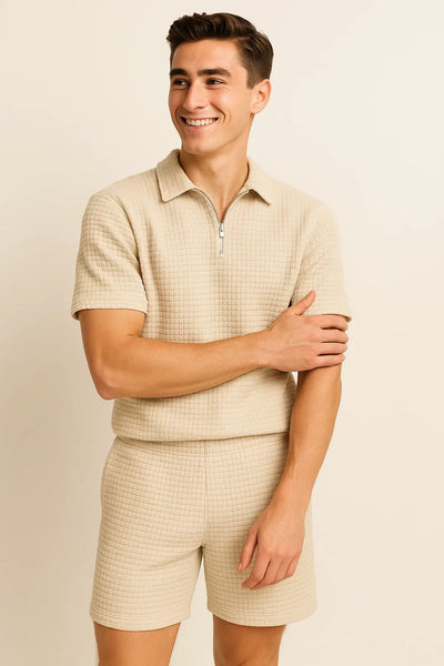 Tenue Estivale Tendance pour Homme – Beige