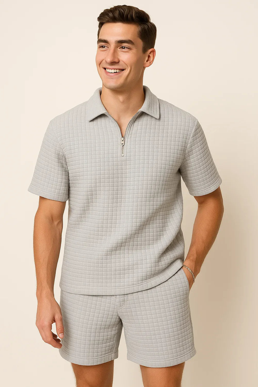 Tenue Estivale Tendance pour Homme – Gris