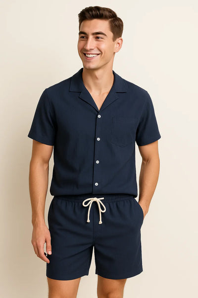 Ensemble Tendance d'Été pour Homme Bleu foncé