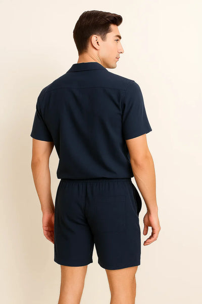 Ensemble Tendance d'Été pour Homme Bleu foncé