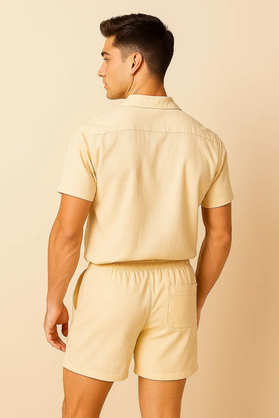 Ensemble Tendance d'Été pour Homme Beige