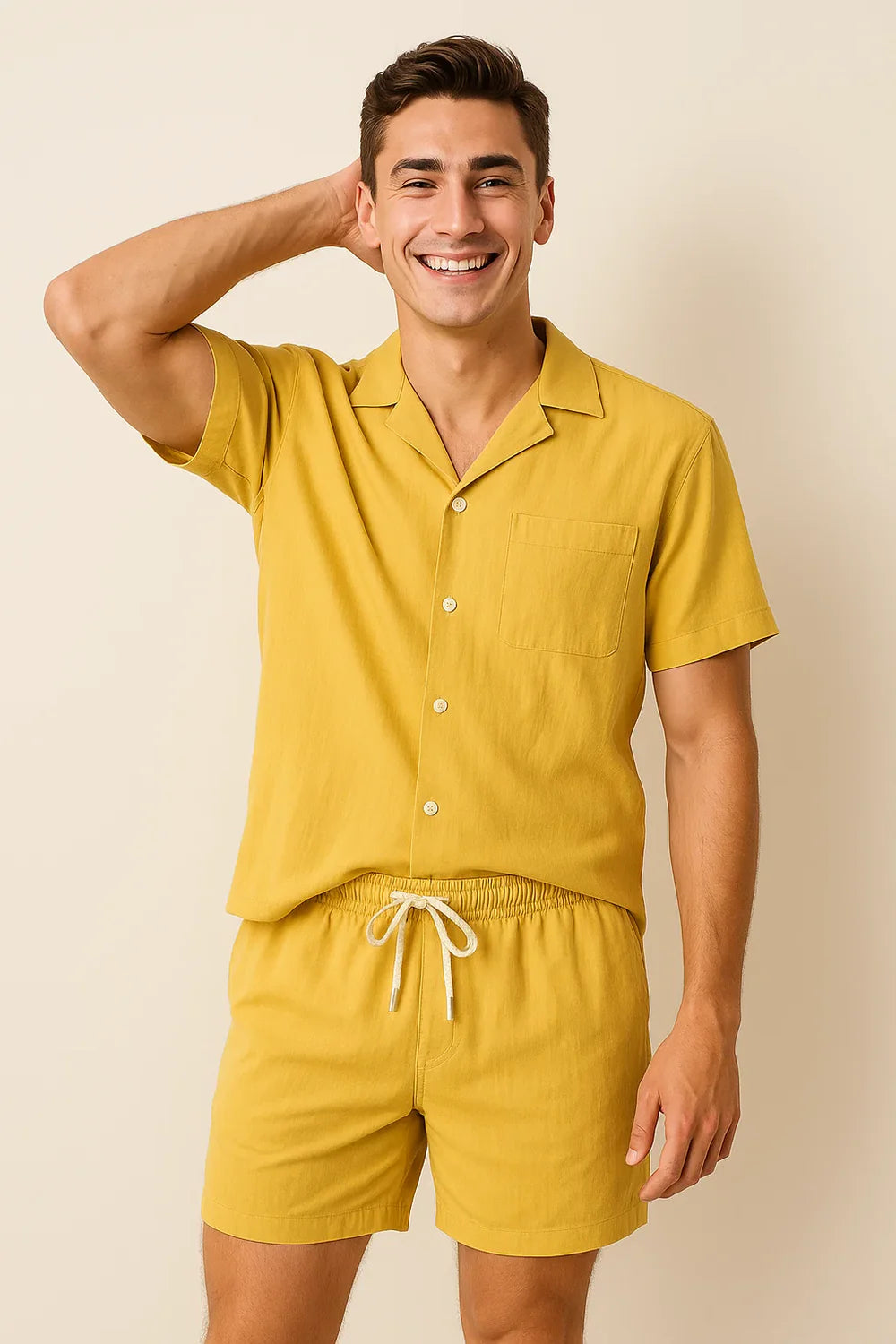 Ensemble Estival Tendance pour Homme – Jaune