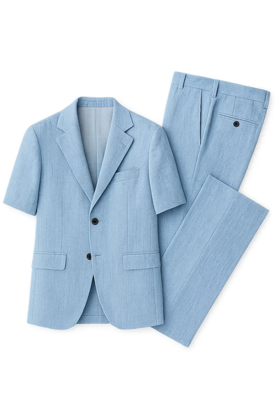 Costume Élégant Trois Pièces pour Homme – Bleu