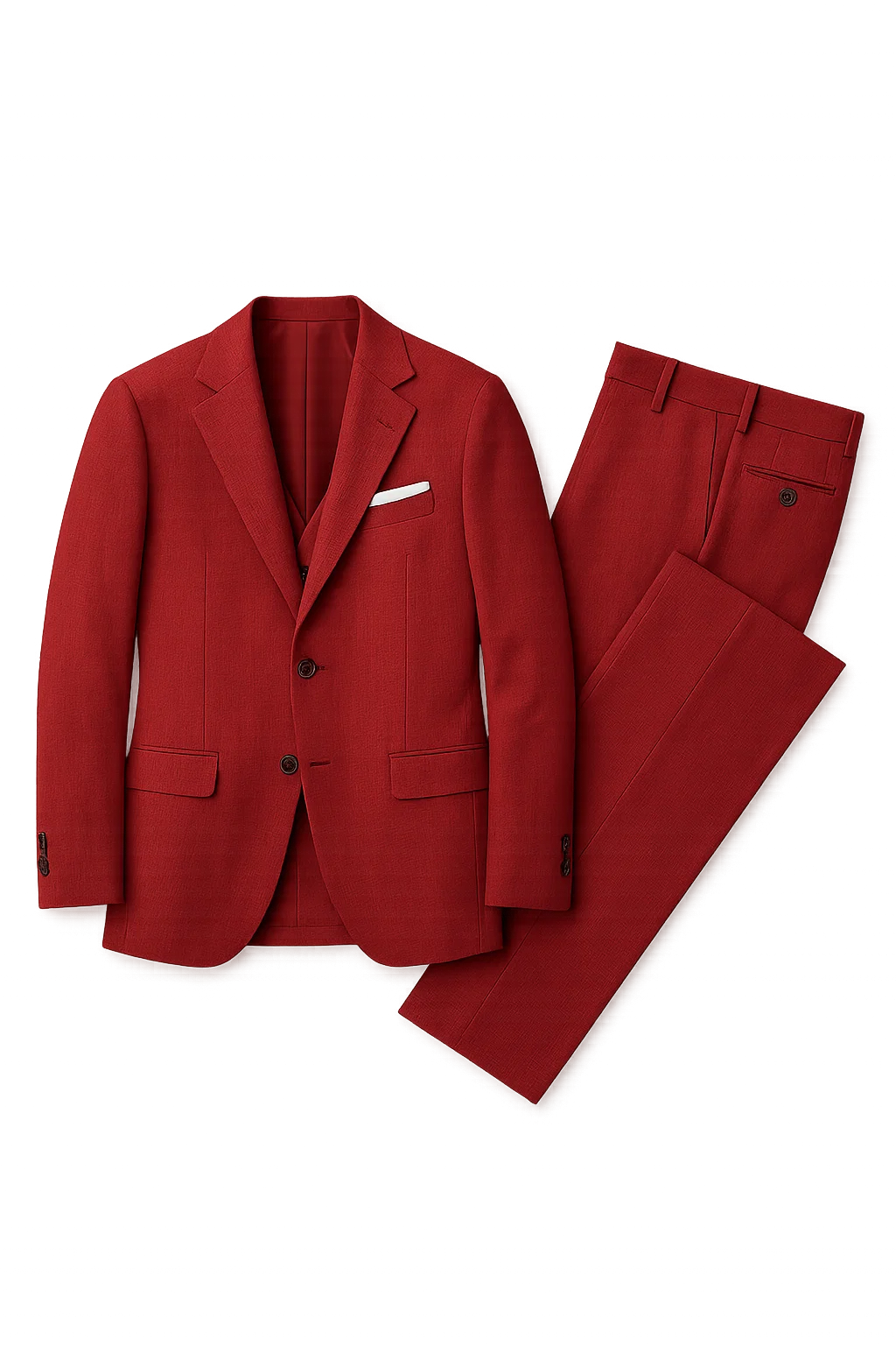 Costume Élégant Trois Pièces pour Homme – Rouge