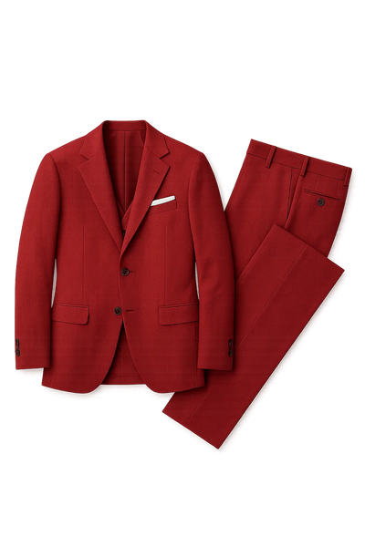 Costume Élégant Trois Pièces pour Homme – Rouge