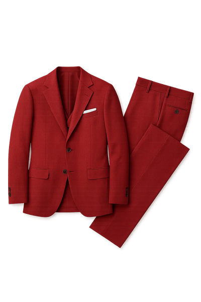 Costume Élégant Trois Pièces pour Homme – Rouge