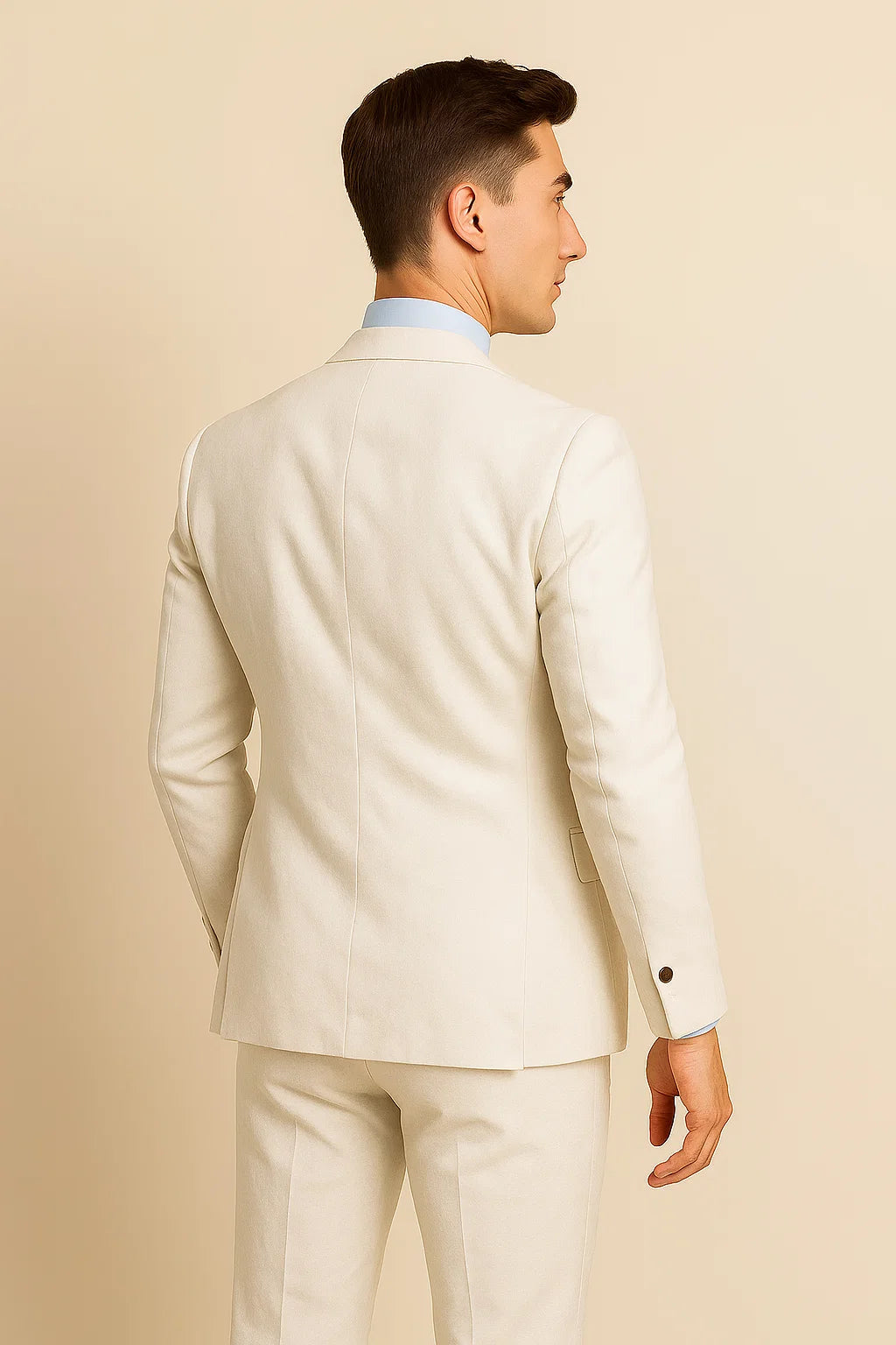 Costume Élégant Trois Pièces pour Homme  – Blanc