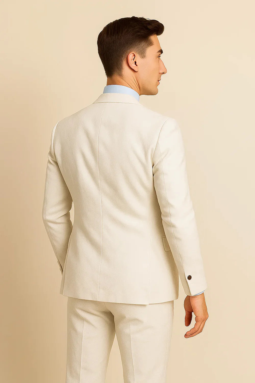Costume Élégant Trois Pièces pour Homme – Blanc