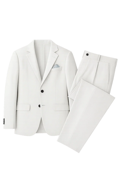 Costume Élégant Trois Pièces pour Homme – Blanc