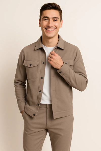 Ensemble pour Homme au Style Vintage – Beige