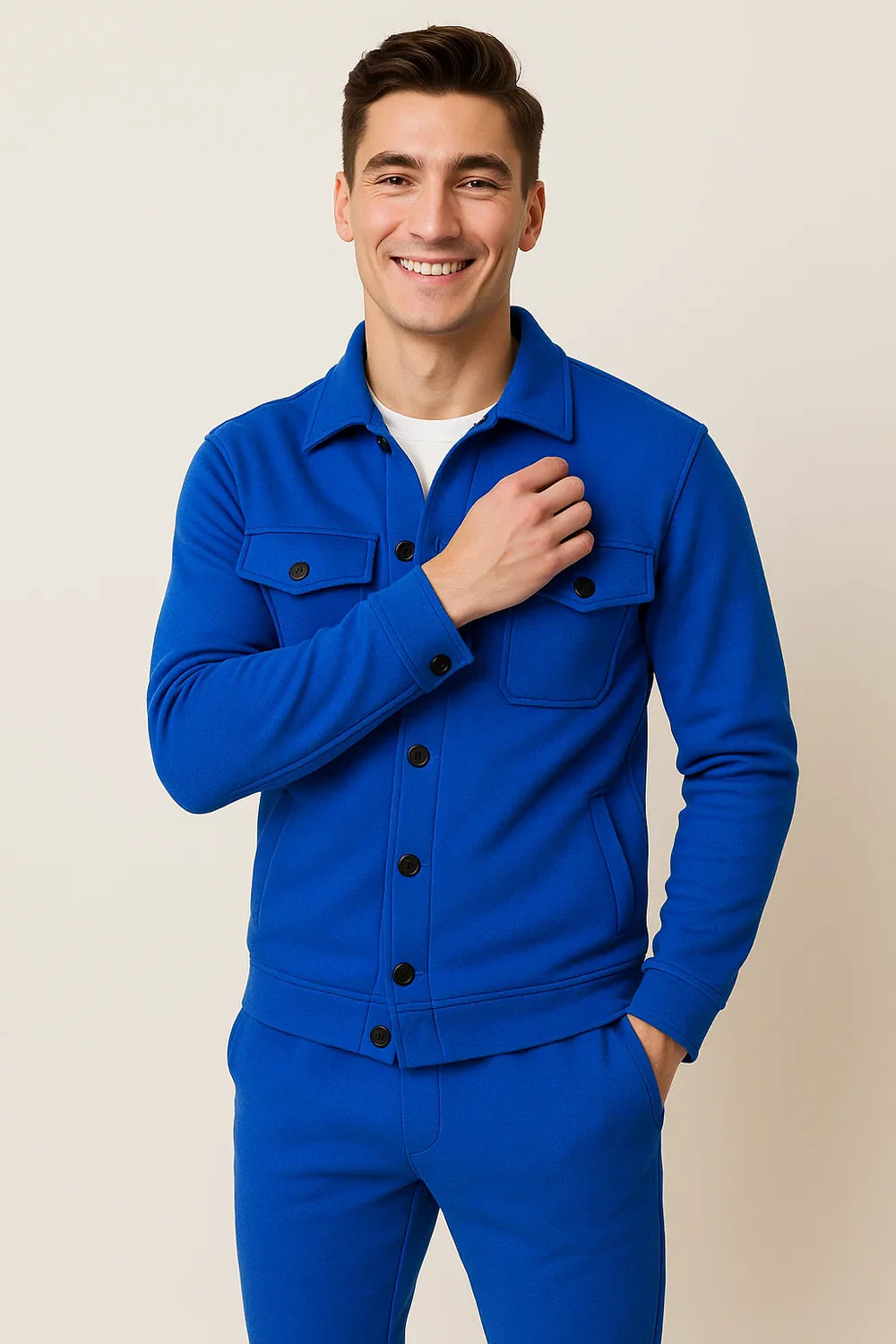 Ensemble pour Homme au Style Vintage – Bleu foncé