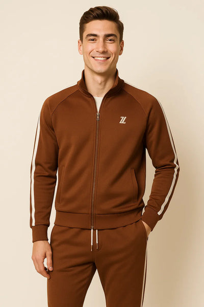 Ensemble élégant pour hommes – Polo et short – Marron