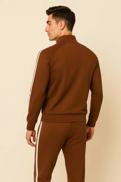 Ensemble élégant pour hommes – Polo et short – Marron