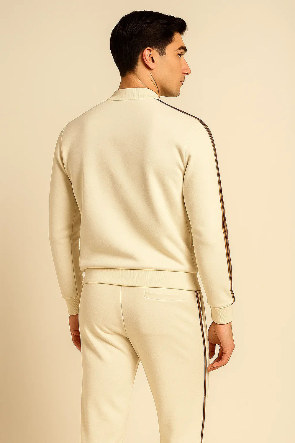 Ensemble élégant pour hommes – Polo et short – Beige
