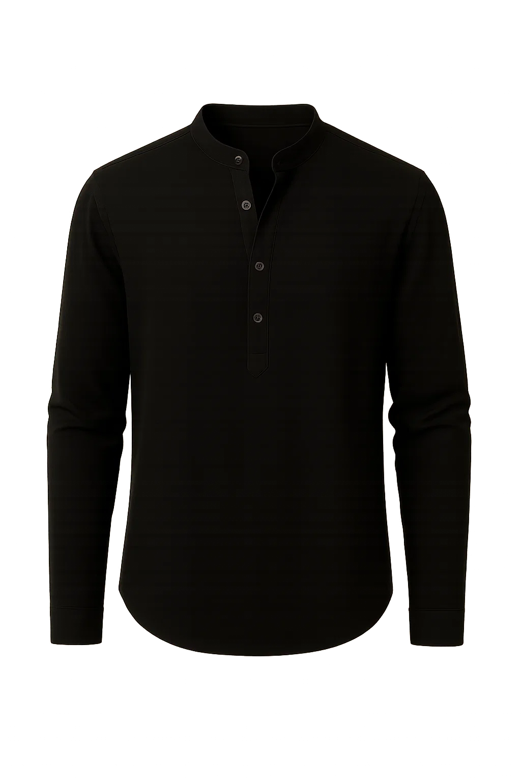 Chemise Élégante d'Été à Manches Longues pour Homme - Noir