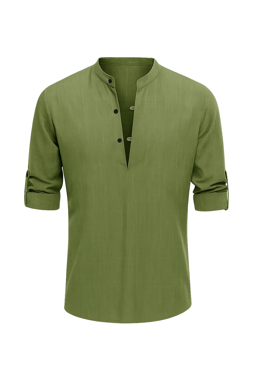 Chemise Élégante d'Été à Manches Longues pour Homme - Vert