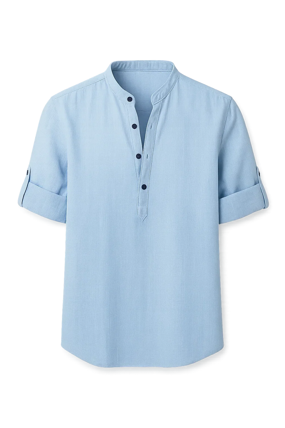 Chemise Élégante d'Été à Manches Longues pour Homme - Bleu clair
