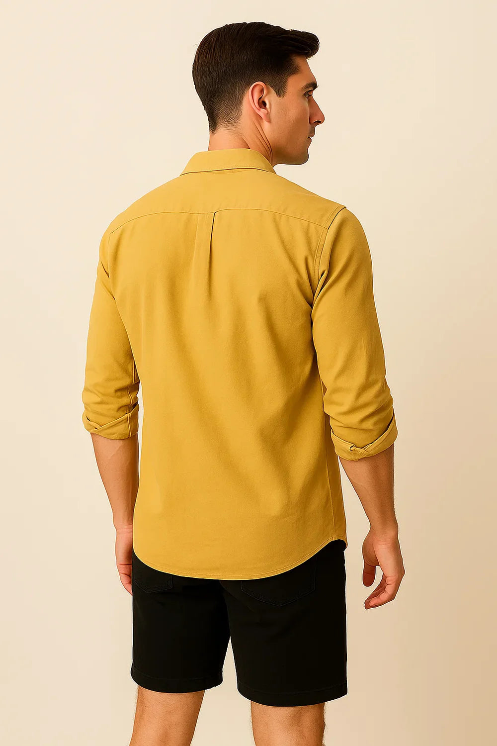 Chemise Oxford d'Été Élégante pour Homme – Jaune