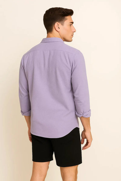 Chemise Oxford d'Été Élégante pour Homme – Violet