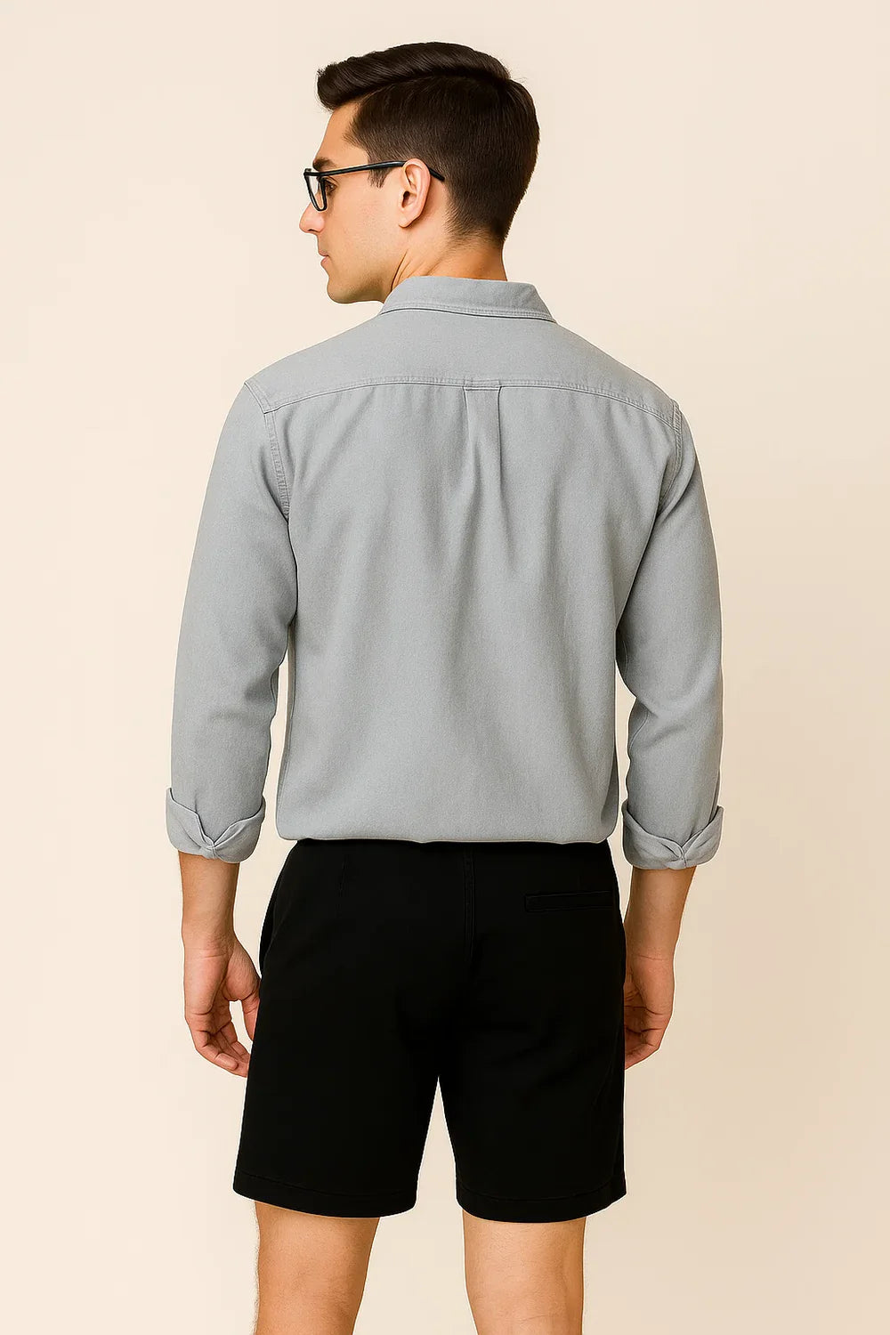 Chemise Oxford d'Été Élégante pour Homme – Gris clair