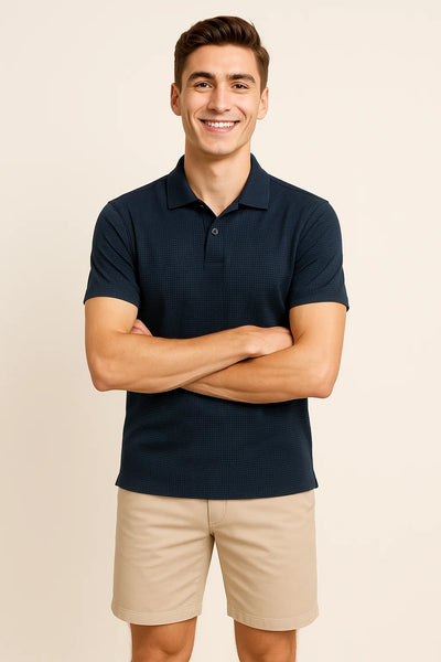 Polo Classique Tendance pour Homme – Bleu foncé