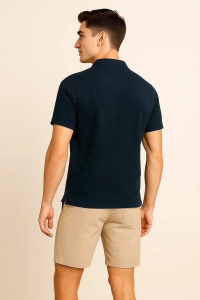 Polo Classique Tendance pour Homme – Bleu foncé