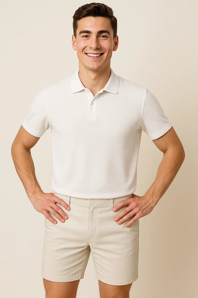 Polo Classique Tendance pour Homme – Blanc