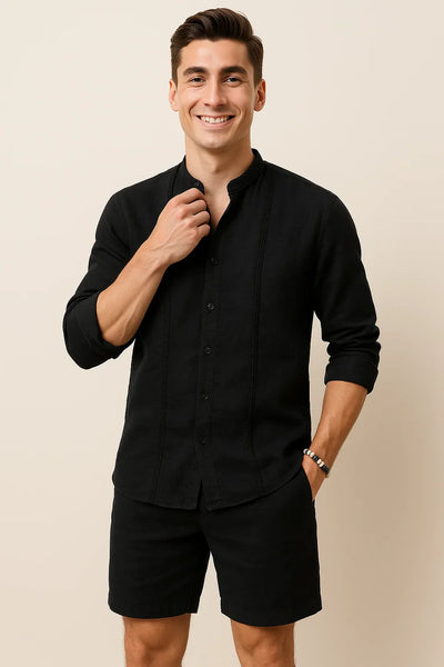 Chemise Élégante pour Homme – Noir