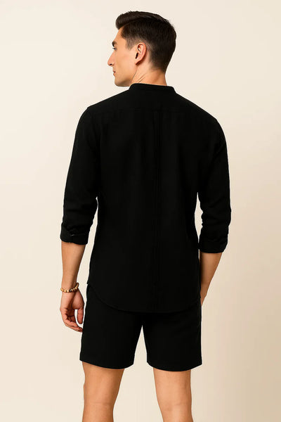 Chemise Élégante pour Homme – Noir