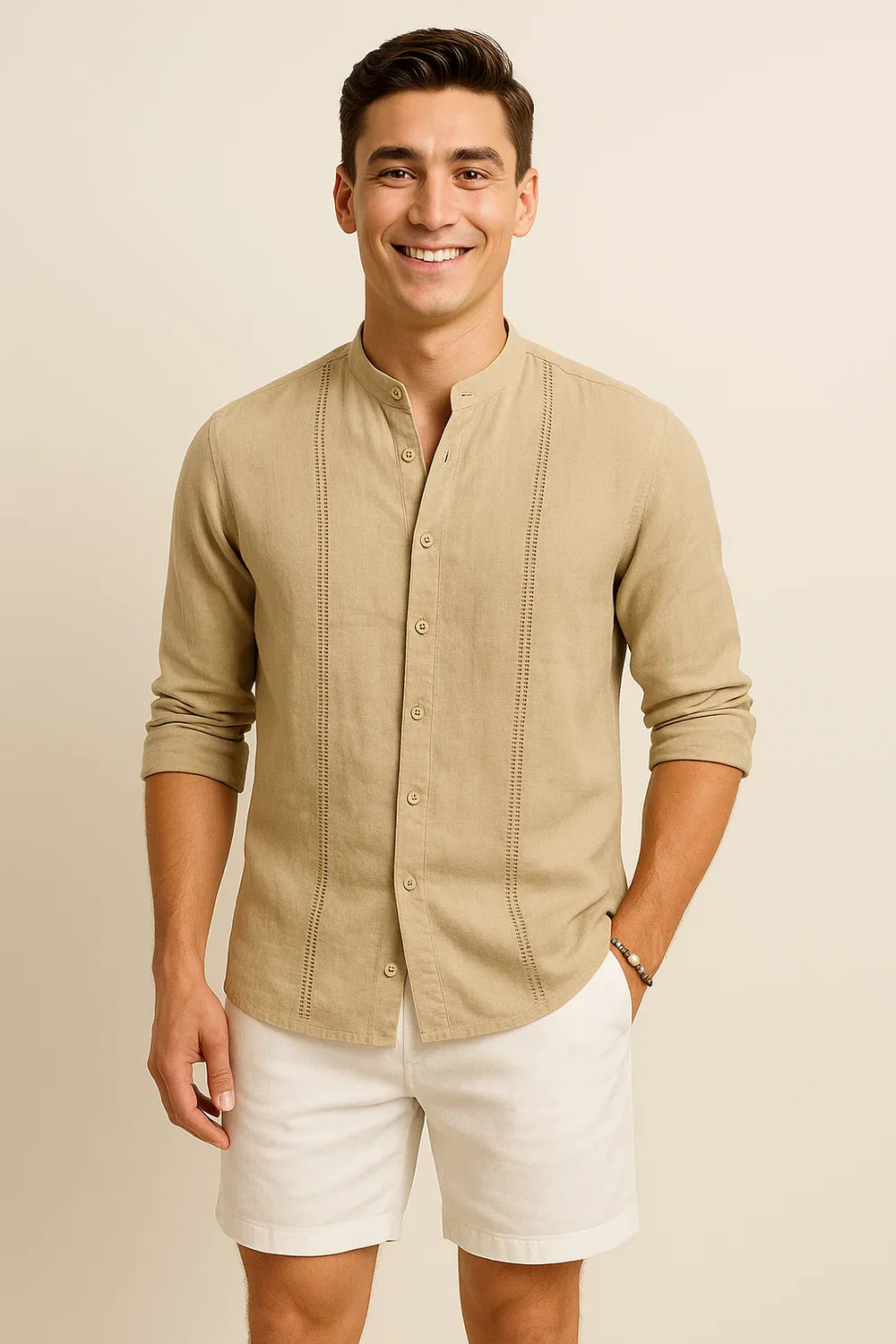 Chemise Élégante pour Homme – Kaki