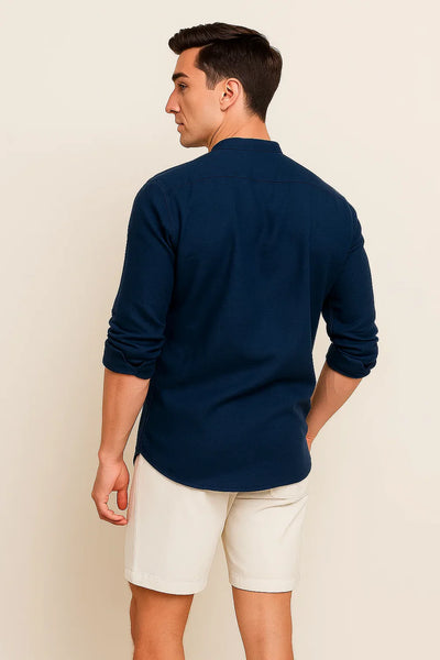 Chemise Élégante pour Homme – Bleu foncé