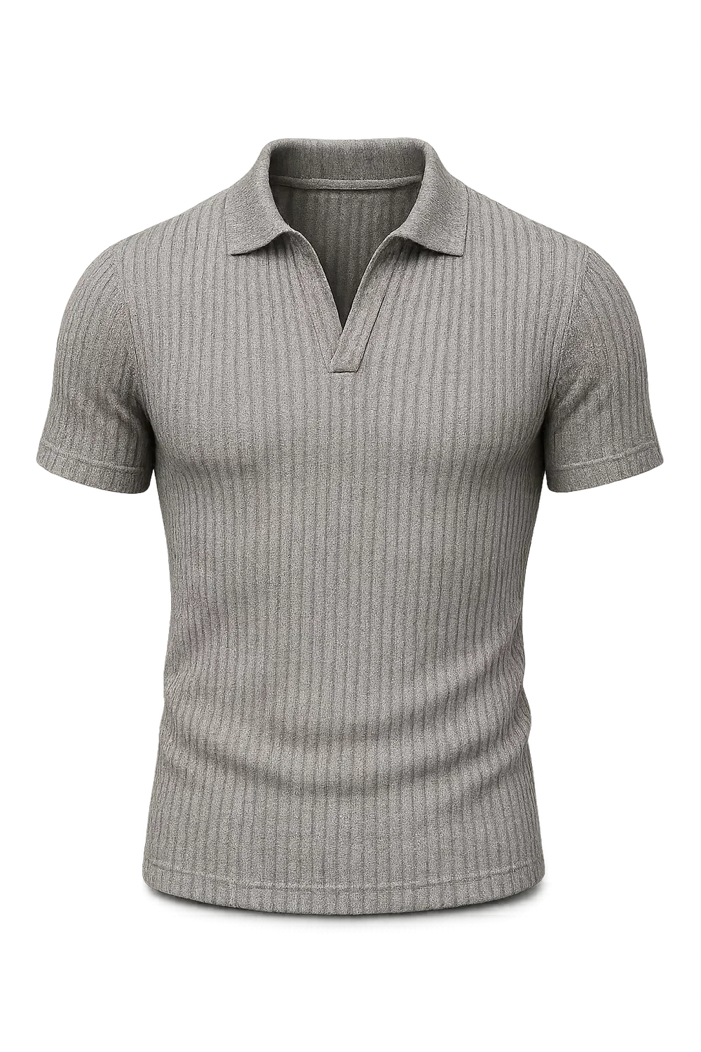 Polo Ajusté d'Été Classique pour Homme – Gris