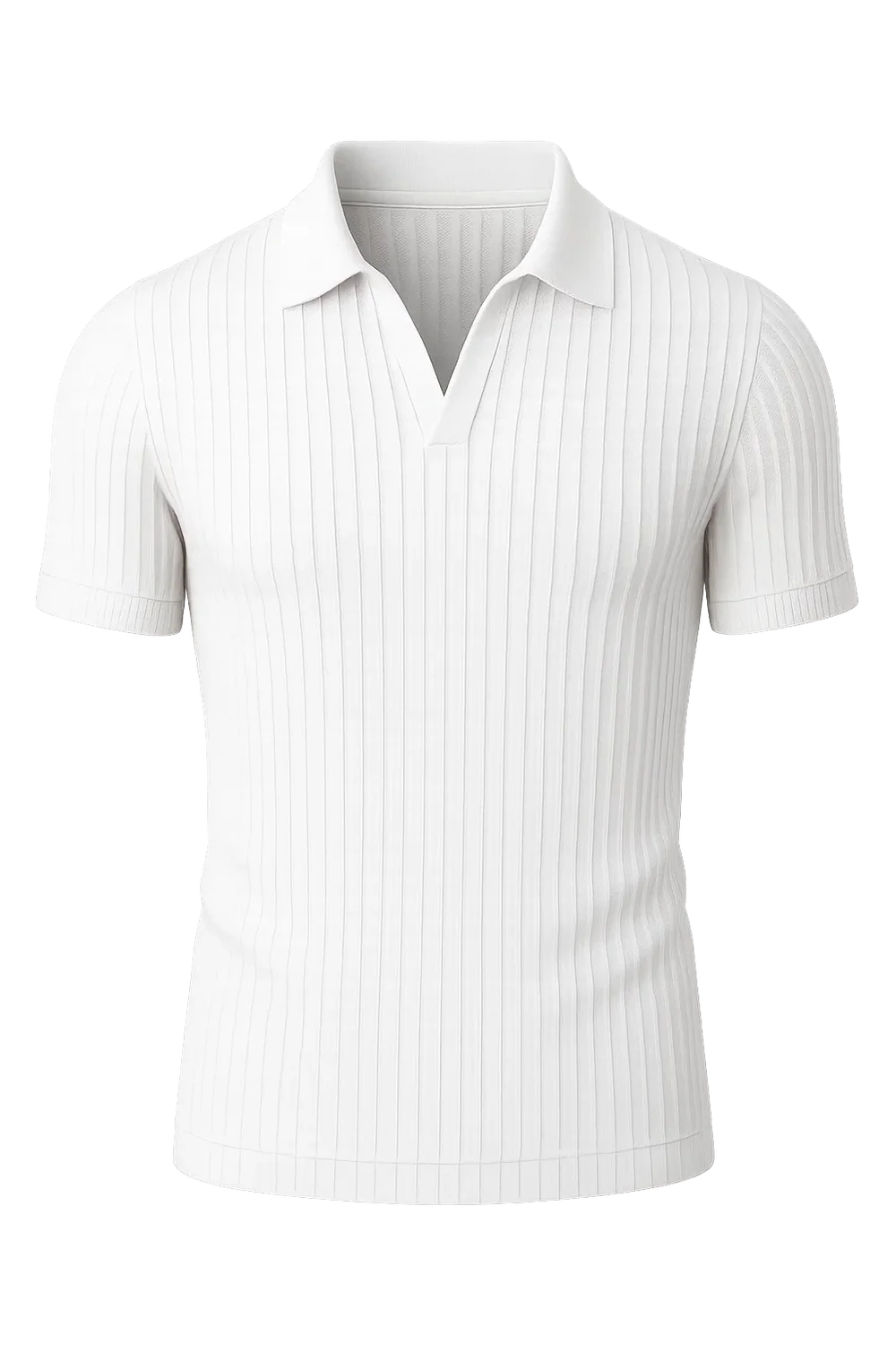 Polo Ajusté d'Été Classique pour Homme – Blanc