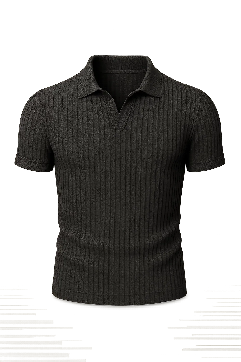 Polo Ajusté d'Été Classique pour Homme – Gris Foncé