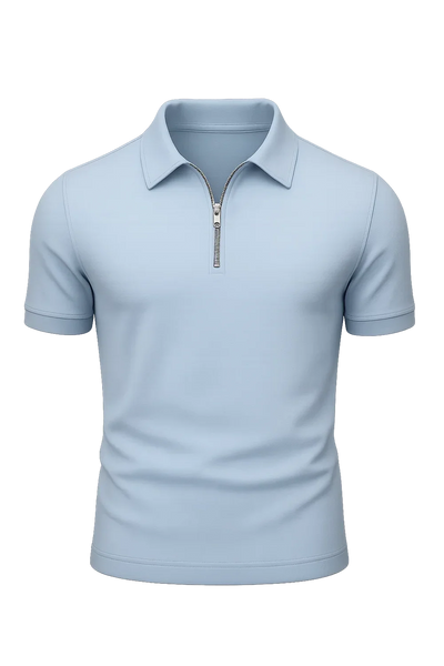 Polo Décontracté-Chic pour Homme – Bleu Clair