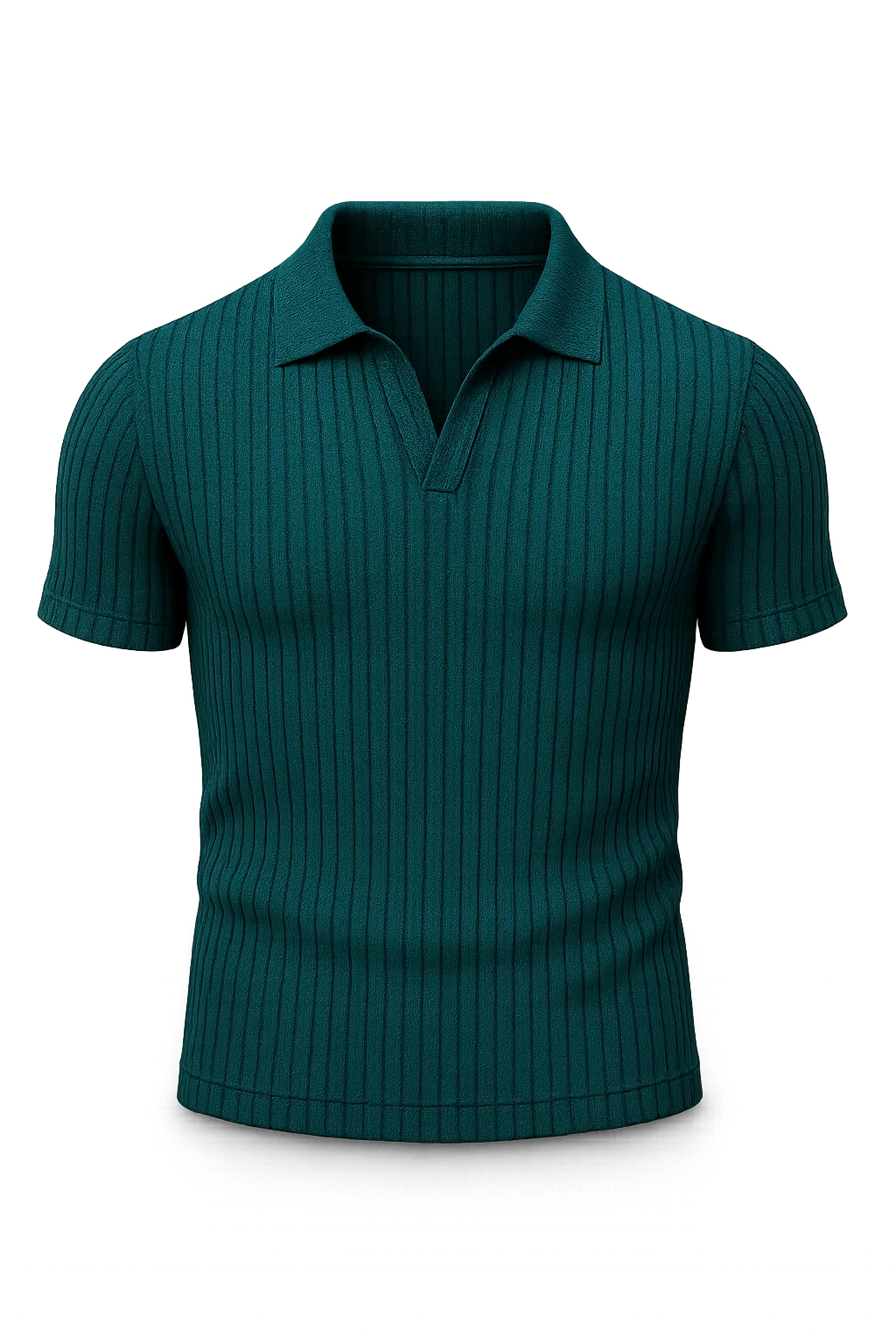 Polo Ajusté d'Été Classique pour Homme – Vert foncé
