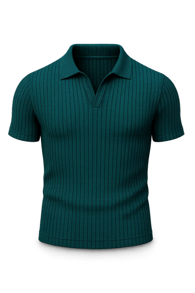 Polo Ajusté d'Été Classique pour Homme – Vert foncé