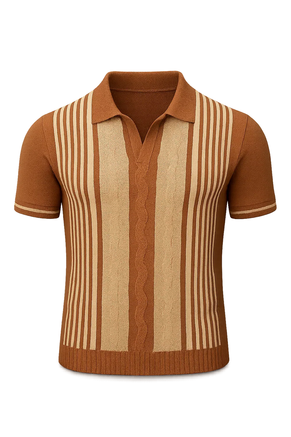 Polo pour Homme au Style Rétro – Marron