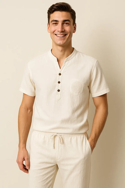 Ensemble Décontracté Moderne pour Homme – Blanc