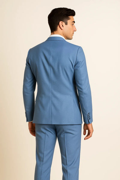 Costume Classique Ajusté pour Homme – Bleu clair