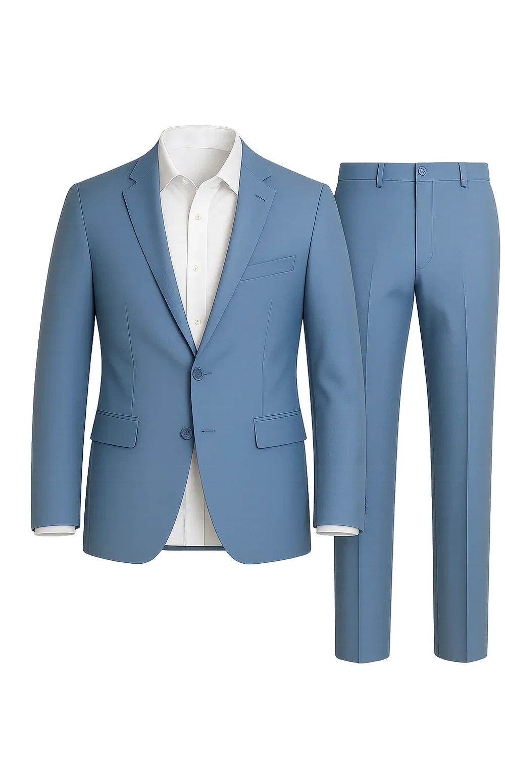Costume Classique Ajusté pour Homme – Bleu clair