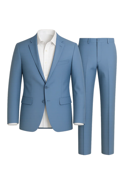 Costume Classique Ajusté pour Homme – Bleu clair