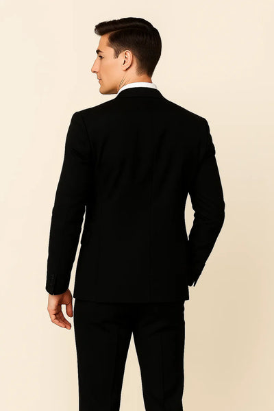 Costume Classique Ajusté pour Homme – Noir