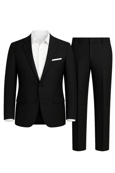 Costume Classique Ajusté pour Homme – Noir